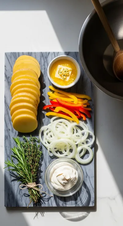 Smothered Potatoes – Easy Comfort Food - cooking process