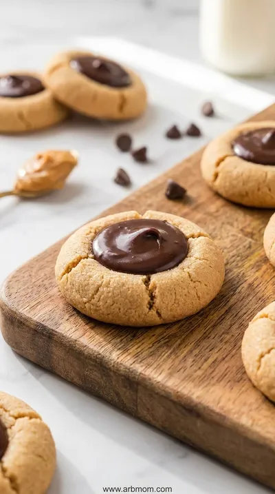 Soft Peanut Butter Thumbprint Cookies