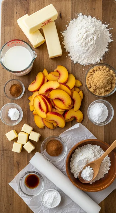Southern Peach Cobbler: The Easiest Recipe - ingredients preparation