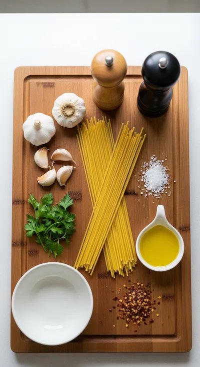 Spaghetti Aglio e Olio – Quick & Easy Garlic Oil Pasta - cooking process
