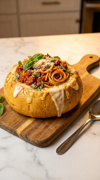 Spaghetti Garlic Bread Bowls – Easy Quick Dinner