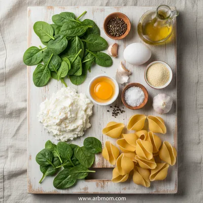 Spinach and Ricotta Stuffed Shells - Easy Healthy Dinner - cooking process