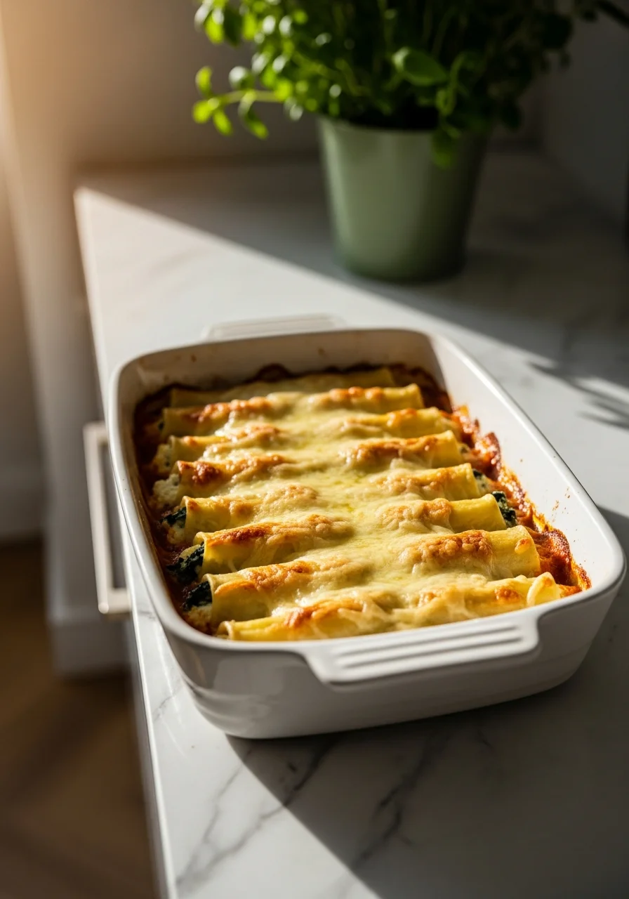 Spinach Ricotta Cannelloni