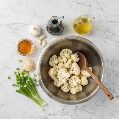 Sticky Honey Garlic Cauliflower – Irresistible Recipe - cooking process