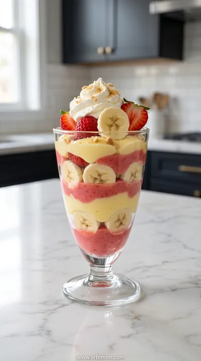 Strawberry Banana Pudding – No‑Bake Dessert
