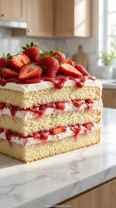 Strawberry Cream Cake Recipe