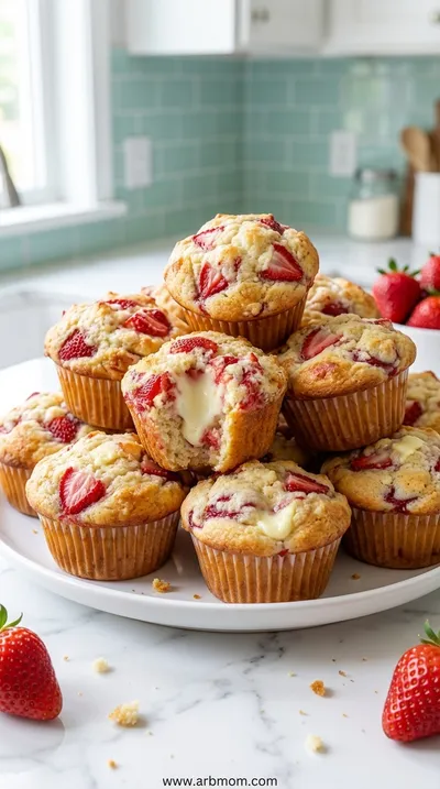 Strawberry Cream Cheese Muffins – Moist, Sweet Bakery-Style