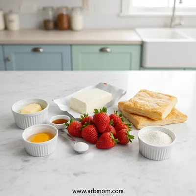 Strawberry Danish with Cream Cheese - cooking process