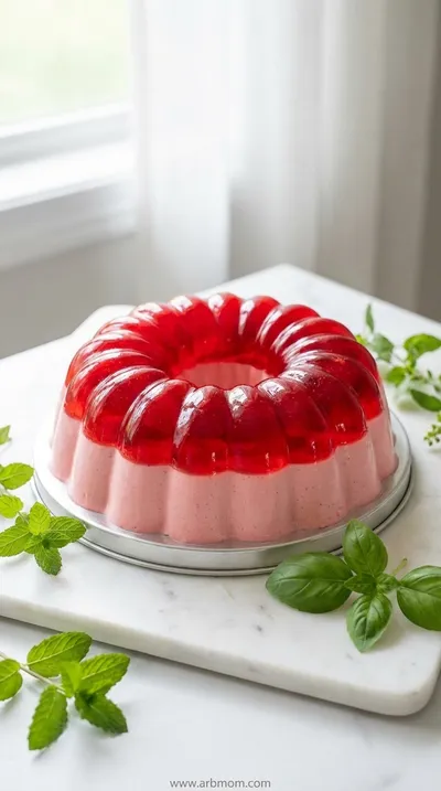 Elegant Strawberry Jelly Cake