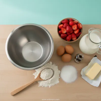 Strawberry Muffins Recipe - cooking process