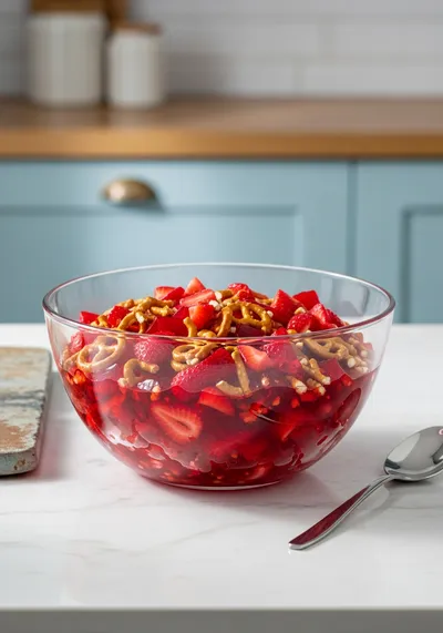 Strawberry Pretzel Jello Salad
