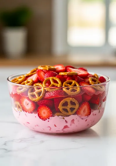 Strawberry Pretzel Jello Salad
