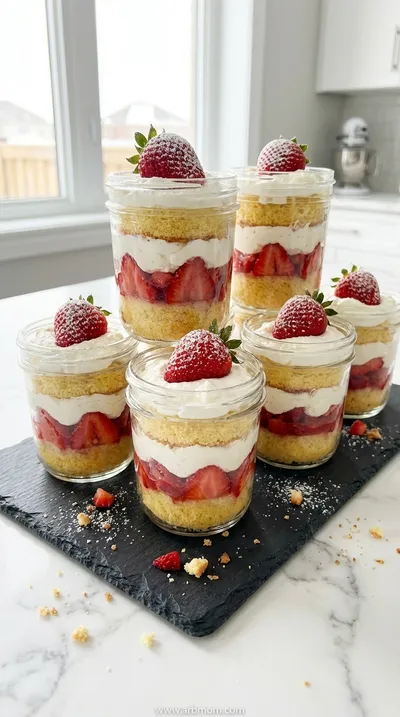 Easy Strawberry Shortcake Cups