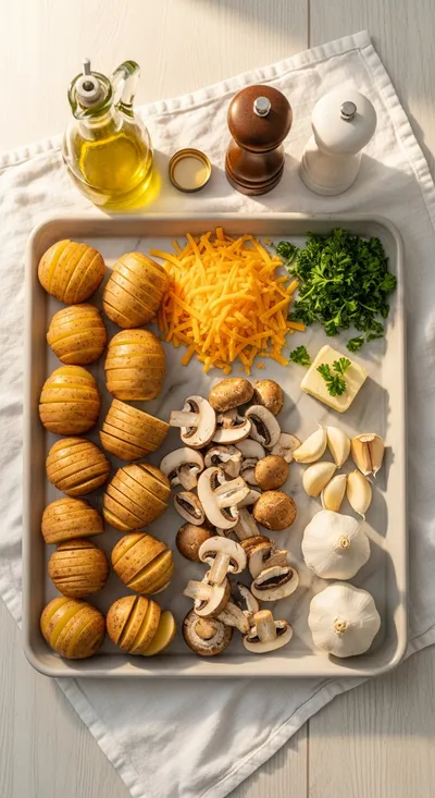 Stuffed Baked Potatoes with Mushrooms - cooking process