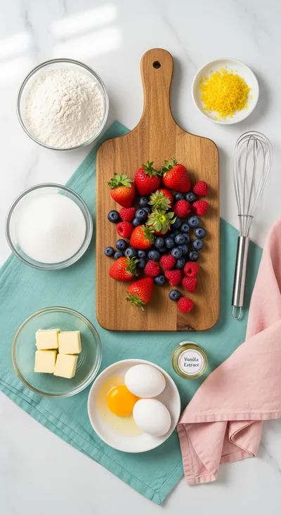 Summer Berry Poke Cake - cooking process