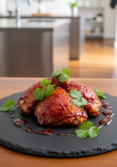 Sweet & Spicy Glazed Chicken Thighs