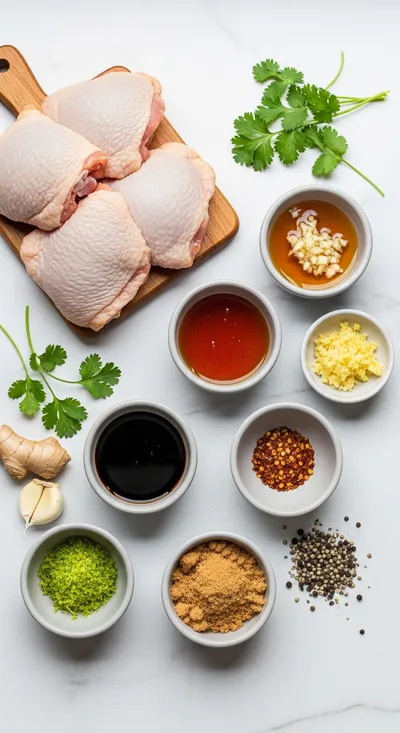 Sweet & Spicy Glazed Chicken Thighs - cooking process