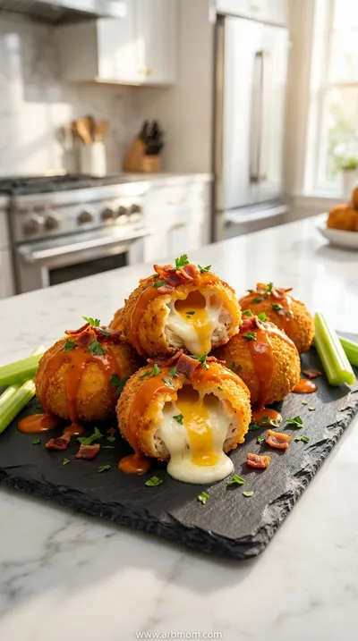 Tasty Buffalo Chicken Turkey Mozzarella Bombs