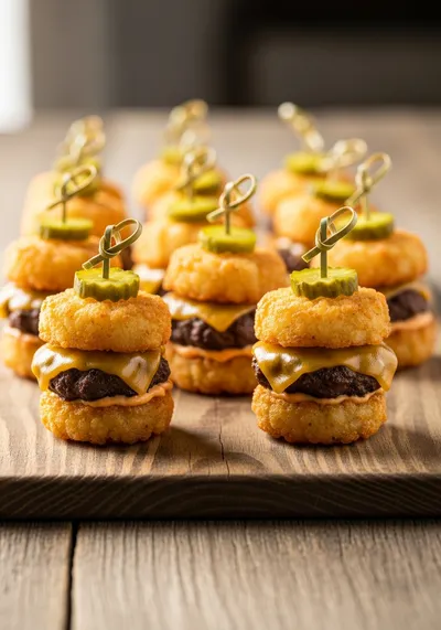 Tater Tot Mini Cheeseburger Bites