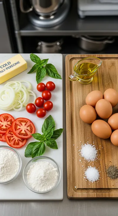 Tomato and Vidalia Onion Pie - cooking process