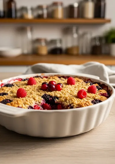 Triple Berry Crisp – Easy & Delicious