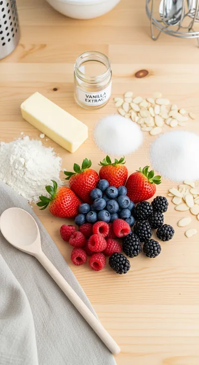 Triple Berry Crisp – Easy & Delicious - ingredients preparation