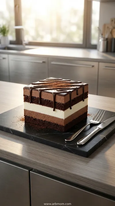 Decadent Triple Chocolate Mousse Cake