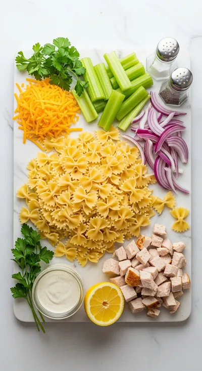 Turkey Cheddar Ranch Pasta Salad – Easy BBQ Side - cooking process