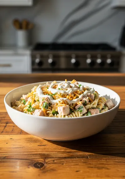 Turkey Cheddar Ranch Pasta Salad – Easy BBQ Side