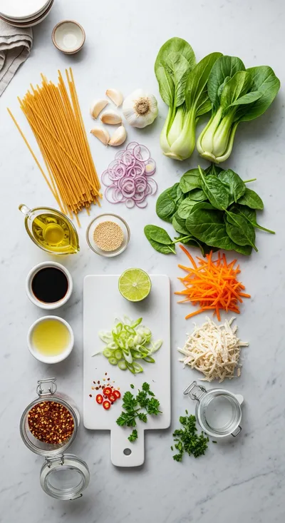 Vegan Garlic Noodles – Quick & Easy Vegan Dinner - cooking process