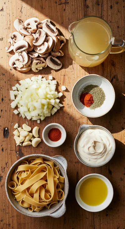 Vegan Mushroom Stroganoff – One Pot, 30‑Minute Meal - cooking process