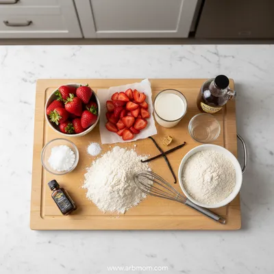 Vegan Strawberry Cake – Small Batch Delight - cooking process