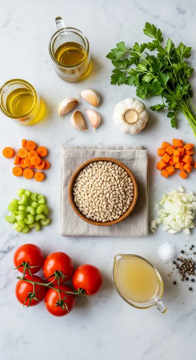 Vegetarian Barley Soup - cooking process