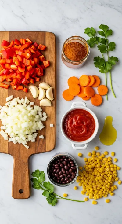 Vegetarian Chili - cooking process