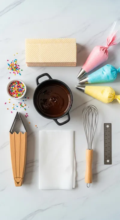 Wafer Pencil Cookies – Cute Back To School Treat - cooking process