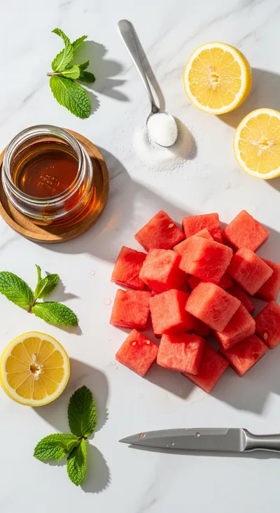 Watermelon Sorbet – Healthy Vegan Treat - cooking process