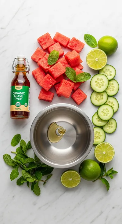 Watermelon Sorbet – Healthy Vegan Delight - cooking process